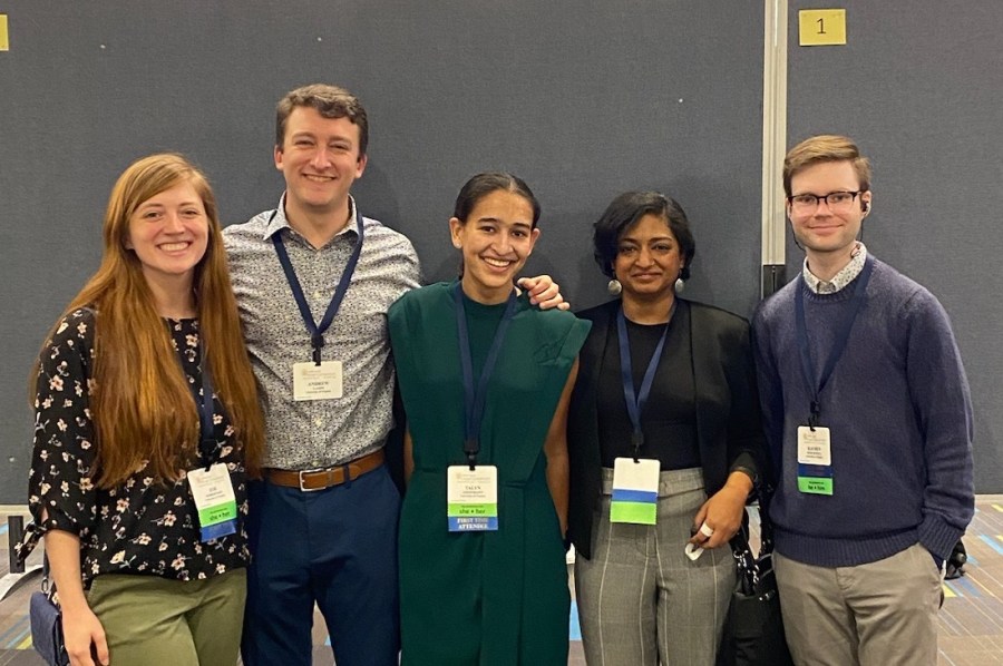 Zoe, Andrew, Talyn, Abha and Kayden at SPSP2023