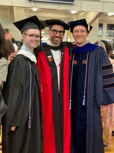 Kayden, Vikram, and Andrew at graduation